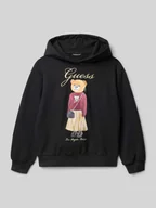 Bluzy dla dziewczynek - Bluza o kroju oversized z kapturem i wyhaftowanym logo model ‘Active’ - miniaturka - grafika 1