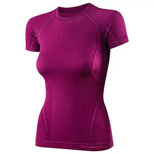 Koszulki i topy damskie - BRUBECK Damska koszulka funkcyjna z krótkim rękawem, oddychająca, termiczna, sportowa, do aktywności na świeżym powietrzu, fitnessu, podkoszulek, 41% wełna merynosowa, SS11700 - grafika 1