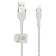 Kable USB - Belkin Kabel USB Lightning Braided Silicone 1 m Biały - miniaturka - grafika 1