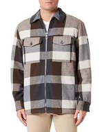 Kurtki męskie - TOM TAILOR Męska kurtka 1037405, 32531 beżowa Tonal Check XXL, 32531 - beżowy Tonal Check, XXL - miniaturka - grafika 1