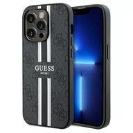 Etui i futerały do telefonów - Etui Guess GUHMP15XP4RPSK Apple iPhone 15 Pro Max hardcase 4G Printed Stripes MagSafe czarny/black - miniaturka - grafika 1