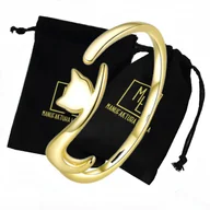 Pierścionki - Pierścionek Pozłacany Złoty Kot 925 Damski Kocur Prezent Manufaktura Łącka / Manufaktura Łącka - miniaturka - grafika 1