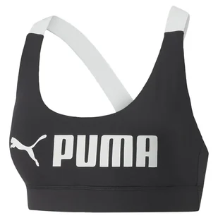 Damski Stanik sportowy PUMA MID IMPACT PUMA FIT BRA 52219201 – Czarny - Biustonosze - miniaturka - grafika 1