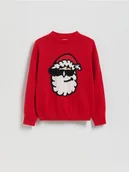 Bluzy dla chłopców - Reserved - Świąteczny sweter - czerwony - miniaturka - grafika 1