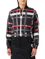 Kurtki damskie - Love Moschino Unlined Bomber Jacket Kurtka Damska, Czarny, 34 - miniaturka - grafika 1