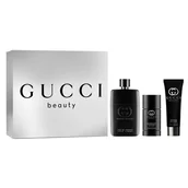 Zestawy perfum męskich - Gucci Guilty Pour Homme zestaw woda perfumowana spray 90ml + żel pod prysznic 50ml + dezodorant sztyft 75ml - miniaturka - grafika 1