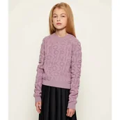 Swetry dla dziewczynek - Pinko UP Wełniany sweter Regular Fit - miniaturka - grafika 1