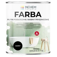 Farby wewnętrzne - Farba płytki podłogowe i kabiny prysznicowe zestaw 800 ml Czarny - miniaturka - grafika 1
