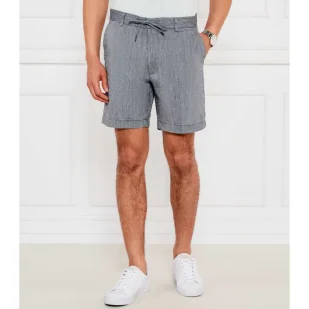 BOSS BLACK Lniane szorty C-Kane Regular Fit - Spodenki męskie - miniaturka - grafika 1
