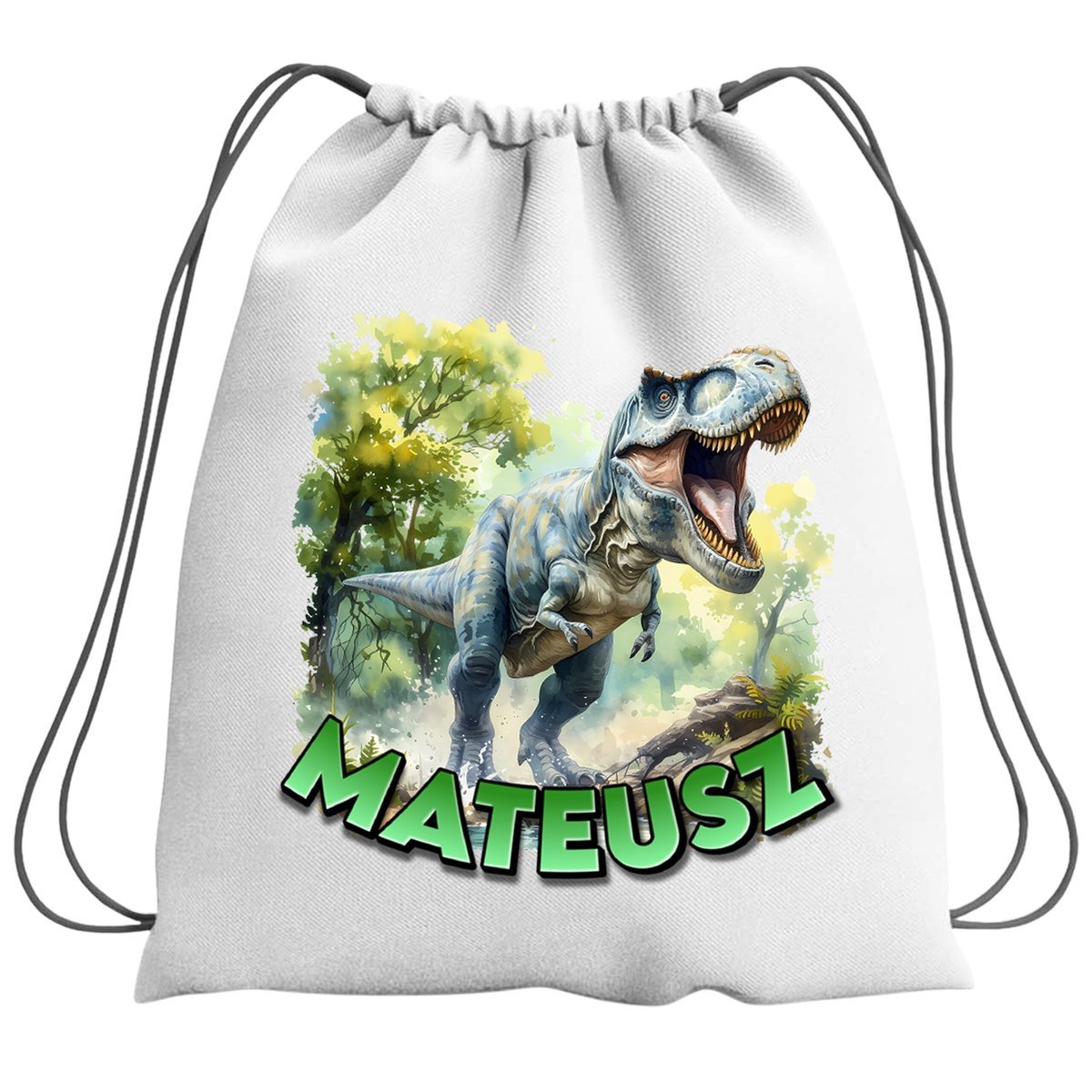 Plecak Worek Dinozaur Dinozaury Rex Szkolny Na Buty WF Obuwie Z Napisem