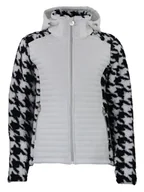 Kurtki i kamizelki sportowe damskie - Peak Mountain Kurtka hybrydowa "Astro" w kolorze biało-czarnym - miniaturka - grafika 1