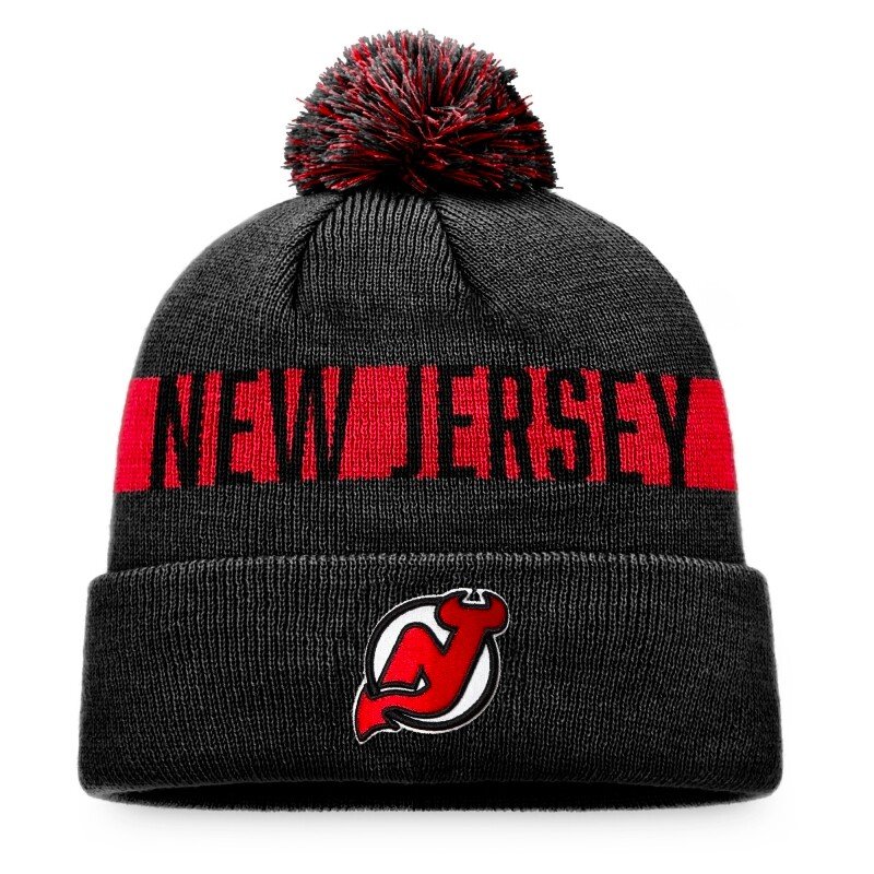 Czapka Fanatics Fundamental Beanie Cuff With Pom New Jersey Devils Senior