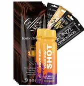 Balsamy i kremy do opalania - Soleo Black Espresso 5x15ml Mocny Bronzer Z + Gratisy - miniaturka - grafika 1