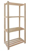 Szafy i regały magazynowe - Drewniany regał z półkami do piwnicy S8-R19 - miniaturka - grafika 1