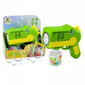 Bańki mydlane - Pistolet Do Baniek Dinozaur Szczelny Płyn Wyrzutnia - miniaturka - grafika 1