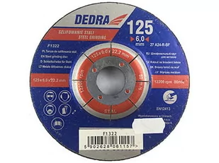 Dedra Tarcza do szlifowania stali F1322 125 x 6.0 x 22.2 mm - Tarcze do pił - miniaturka - grafika 2