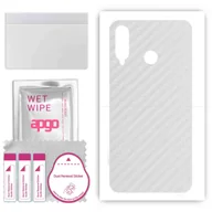 Szkła hartowane na telefon - Folia naklejka skórka strukturalna na TYŁ do Huawei P30 lite New Edition -  Carbon Przezroczysty - apgo SKINS - miniaturka - grafika 1