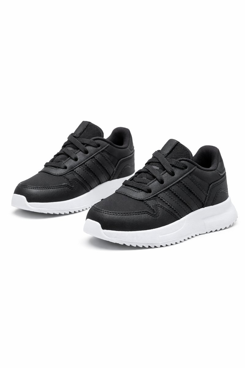 ADIDAS SPORTOWE CZARNE BUTY DZIECIĘCE Z BIAŁĄ PODESZWĄ 30,5 1I3A