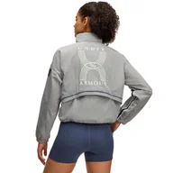 Kurtki damskie - Damska kurtka do biegania Under Armour UA Run 96 Jacket - szara - miniaturka - grafika 1