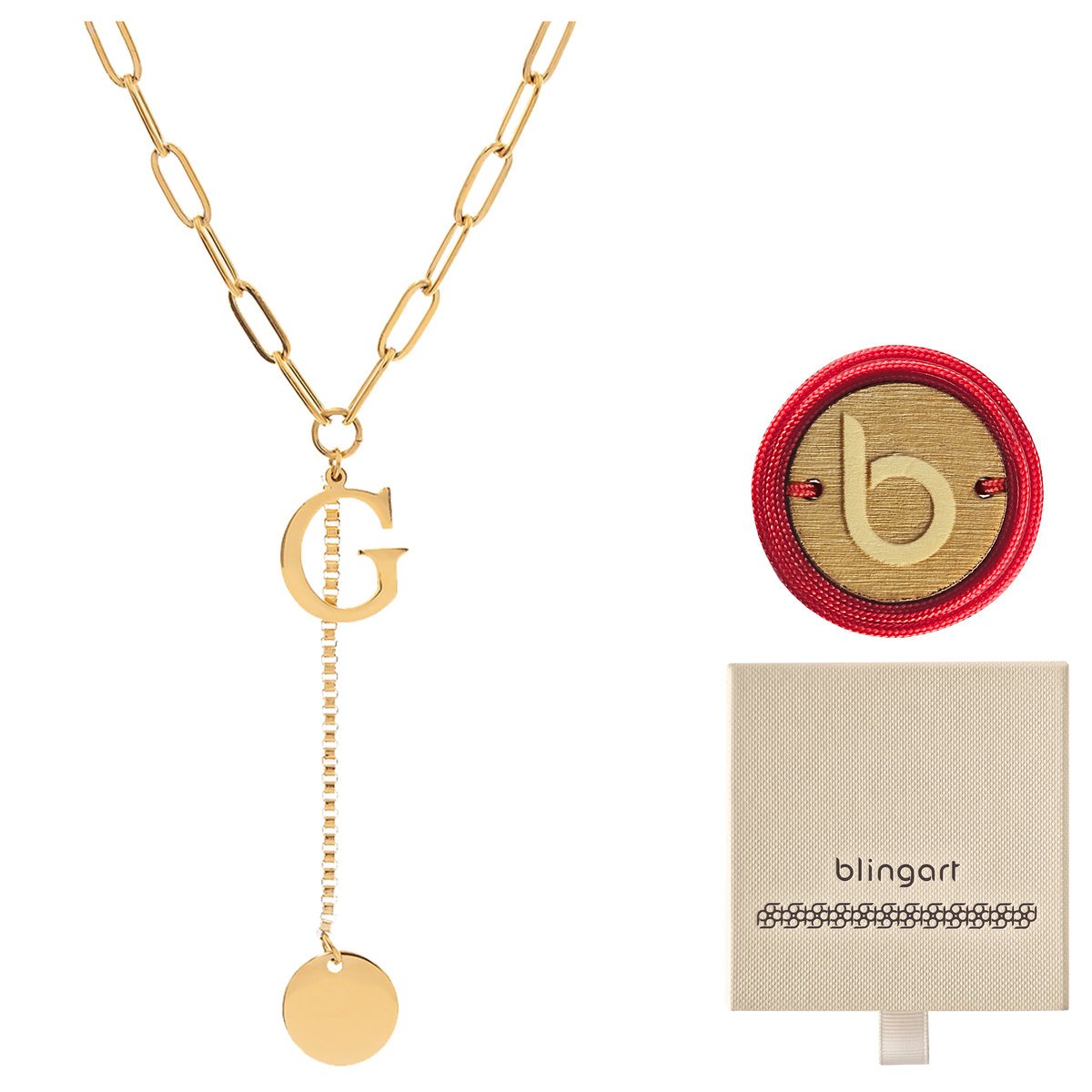 Naszyjnik Celebrytka Łańcuszek Literka G