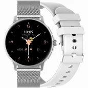 Smartwatch - Gravity GT12-8 Srebrny, Biały - miniaturka - grafika 1