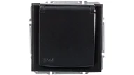 Gniazdka elektryczne - Schneider Electric Gniazdo pojedyncze Asfora z uziemieniem IP44 antracyt EPH2801671 - miniaturka - grafika 1