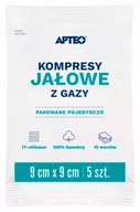 Apteczki i materiały opatrunkowe - SYNOPTIS PHARMA Kompresy jałowe 9x9cm, 17-nitkowy 5 sztuk Wysyłka kurierem tylko 10,99 zł - miniaturka - grafika 1