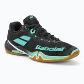 Buty sportowe damskie - Buty do badmintona damskie Babolat 22 Shadow Tour black/green - miniaturka - grafika 1