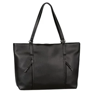 TOM TAILOR bags Beca damska torba na ramię z zamkiem błyskawicznym, duża, czarna, czarny, Essential - Torebki damskie - miniaturka - grafika 1