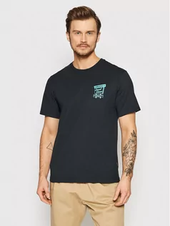 Koszulki męskie - Converse T-Shirt Playera Fast Food 10022934-A01 Czarny Standard Fit - grafika 1