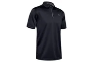 Odzież trekkingowa damska - Under Armour, Koszulka męska, TECH POLO 1290140-001, czarny, rozmiar M - miniaturka - grafika 1