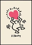 Podkładki pod mysz - PODKŁADKA POD MYSZ Z Nadrukiem 22x18 cm Keith Haring Vintage Tekst Prezent - miniaturka - grafika 1