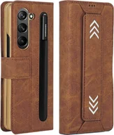 Etui i futerały do telefonów - INF Etui Samsung Galaxy Z Fold, Ochronne i Odporne na Wstrząsy Etui na Telefon Składany brązowy model 2 - miniaturka - grafika 1