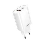 Ładowarki do telefonów - Remax szybka ładowarka sieciowa EU USB Typ C / USB Quick Charge QC 3.0 18W biały (RP-U37 white) - miniaturka - grafika 1