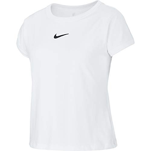 Nike dziewczęcy T-shirt G NKCT DRY TOP SS T-shirt, biały/(czarny), XL
