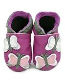 Buty dla dziewczynek - Motylko fiolet ekoTuptusie kapcie dziecięce FASTER - miniaturka - grafika 1