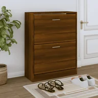 Szafki na buty - Lumarko Półka na buty, brązowy dąb, 63x24x81 cm - miniaturka - grafika 1