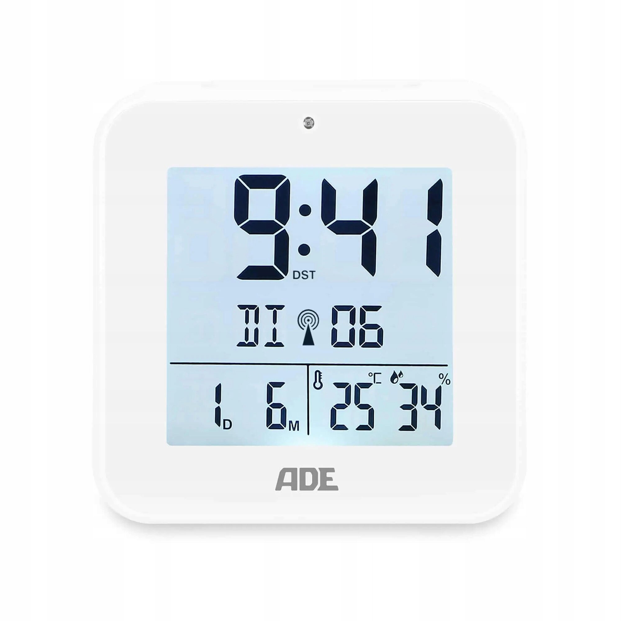 Zegar Elektroniczny z Termometrem i Higrometrem Ade 8 x 3,5 x 8 cm biały
