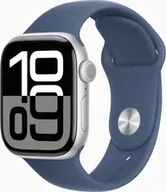 Smartwatch - Apple Watch 10 GPS 42mm z aluminium srebrnym pasek sportowy M/L Niebieski - miniaturka - grafika 1
