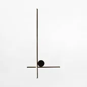 Lampy ścienne - Metalowy kinkiet ścienny LED w kolorze czarnym W4101-BK z serii MILL - miniaturka - grafika 1