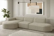 Narożniki - Sofa w kształcie L narożnik MODENA tkanina Ascot beżowy lewy - miniaturka - grafika 1