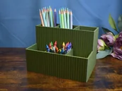 Przyborniki na biurko - Organizer na biurko przybornik na kredki długopisy ołówki kosmetyki - miniaturka - grafika 1