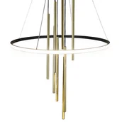 Lampy sufitowe - Nowoczesna lampa wisząca Luna 8978 Amplex do pokoju tuby mosiądz - miniaturka - grafika 1