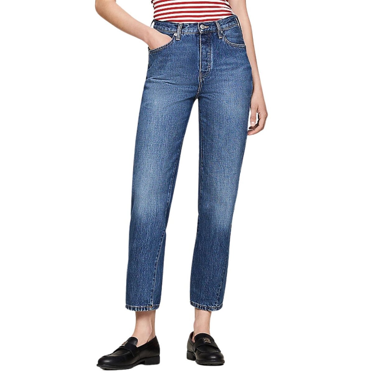 Spodnie damskie Tommy Hilfiger Beth z wysokim stanem-W27