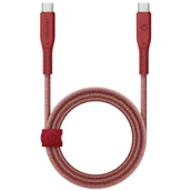 Kable - ENERGEA kabel Flow USB-C - USB-C 1.5m czerwony/red 240W 5A PD Fast Charge - miniaturka - grafika 1