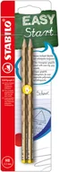 Ołówki - Ołówek STABILO EASYgraph S złoty metaliczny HB L 2szt. - miniaturka - grafika 1