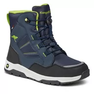 Buty dla chłopców - Śniegowce KangaRoos K-Mj North Rtx 18928 000 4054 Dk Navy/Lime - miniaturka - grafika 1