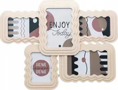 Ramki na zdjęcia - Ramka Atmosphera Multirama na 5 zdjęć KELLY ramka falbanka, 51 x 40 cm - miniaturka - grafika 1