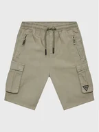Spodenki damskie - Guess Szorty materiałowe L2RD01 D3XN0 Khaki Regular Fit - miniaturka - grafika 1