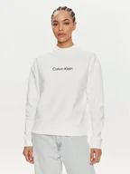Bluzy damskie - Calvin Klein Bluza Hero Logo K20K205450 Biały Regular Fit - miniaturka - grafika 1